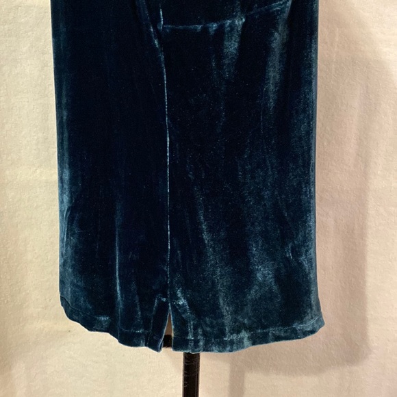Double D Ranch blue green silk blend velvet sleeveless tank top - Picture 7 of 15